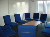 One of the new meeting rooms